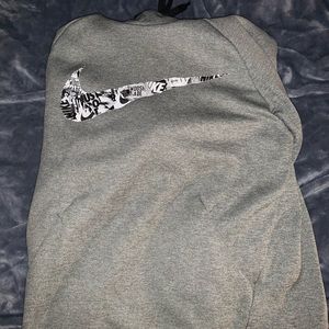 Gray Swoosh Nike Sweatshirt